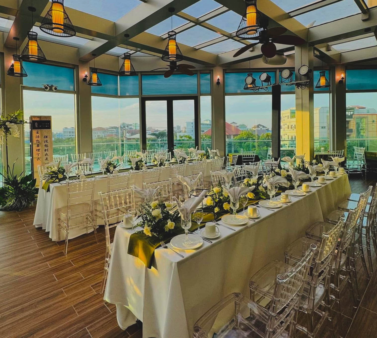 An intimate private dining setup